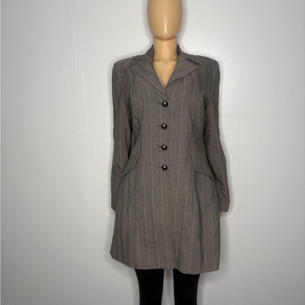 Sophisticated Women's Gray Pinstripe Blazer